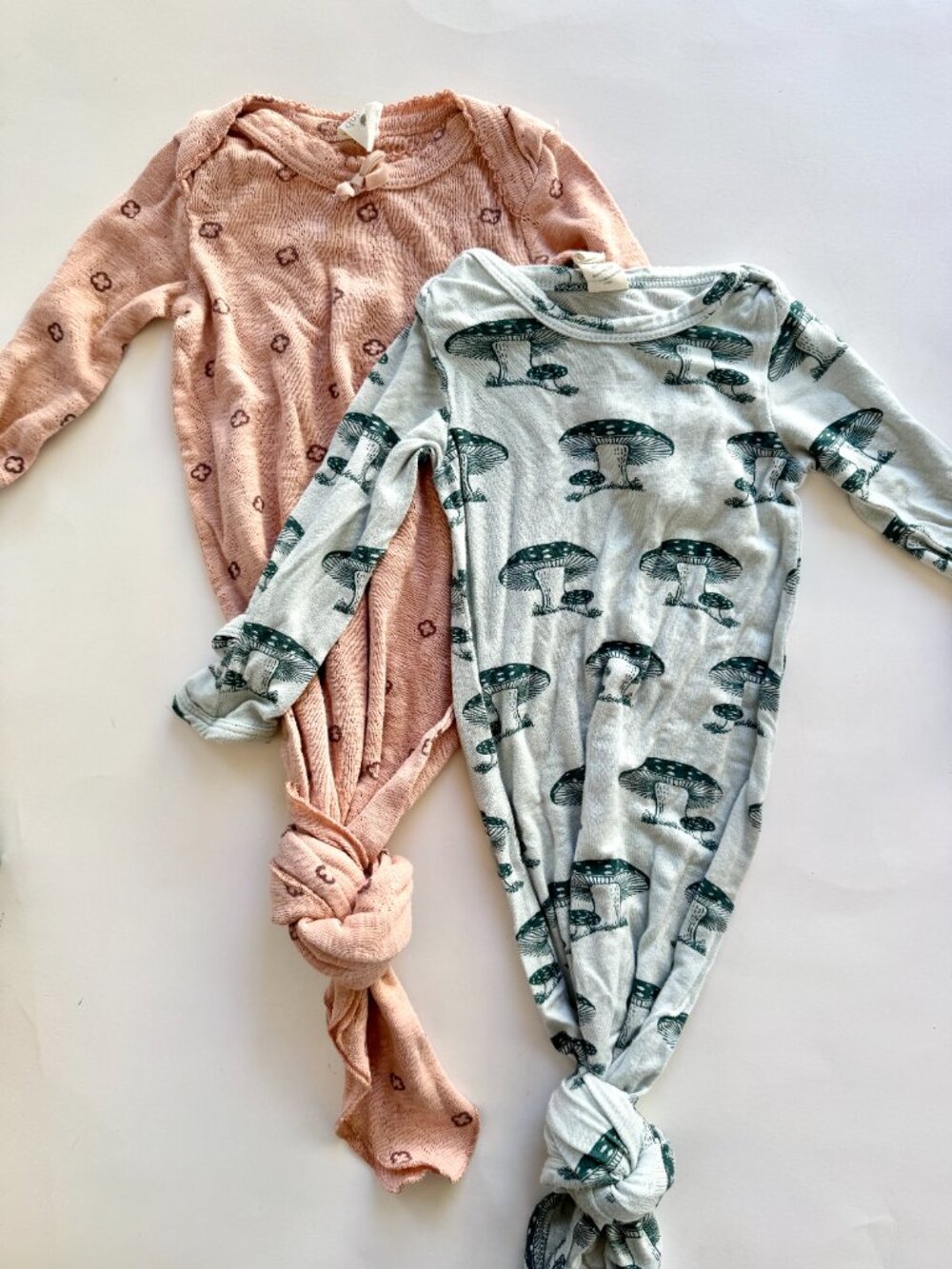 Kate Quinn 2pc Knotted Gown Bundle Mushroom Pink 0-3M